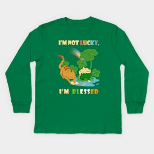 I'm not lucky, i'm blessed ca Kids Long Sleeve T-Shirt
